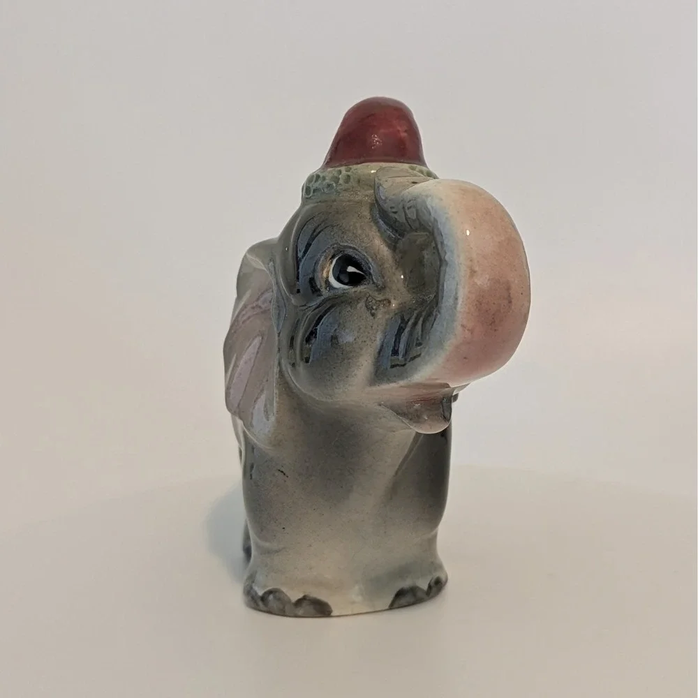 Vintage‎ Circus Elephant On Trapezoid Base Salt And Pepper Japan Ceramic